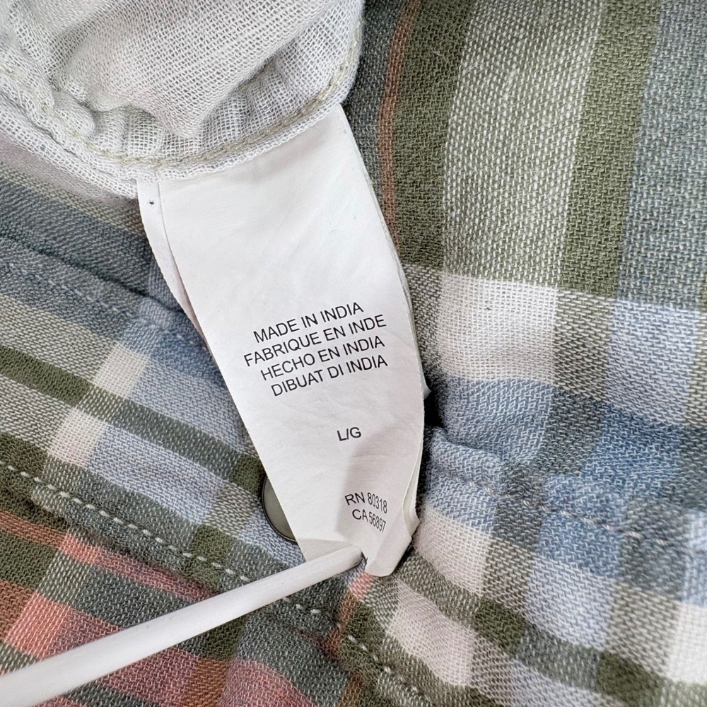 Lucky Brand Plaid Pearl Snap Western Shirt Women's L Lined Cotton Blend Warm - Picture 8 of 10